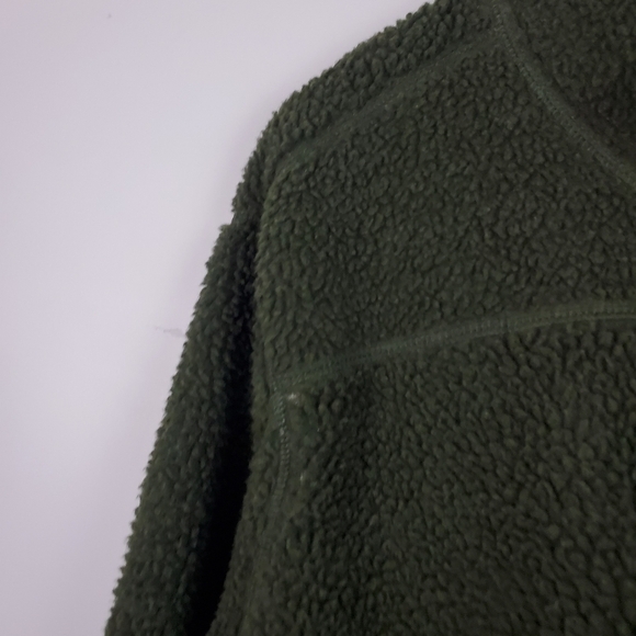 Eddie Bauer Green Sherpa Zip Jacket Men XL - Picture 3 of 11
